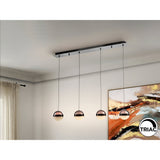 Orbes 4 Light Dimmable LED Glass Bar Pendant 29W 3000K - Multicoloured
