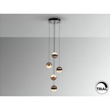 Orbes 5 Light Dimmable LED Cluster Pendant 36W 3000K - Multicoloured