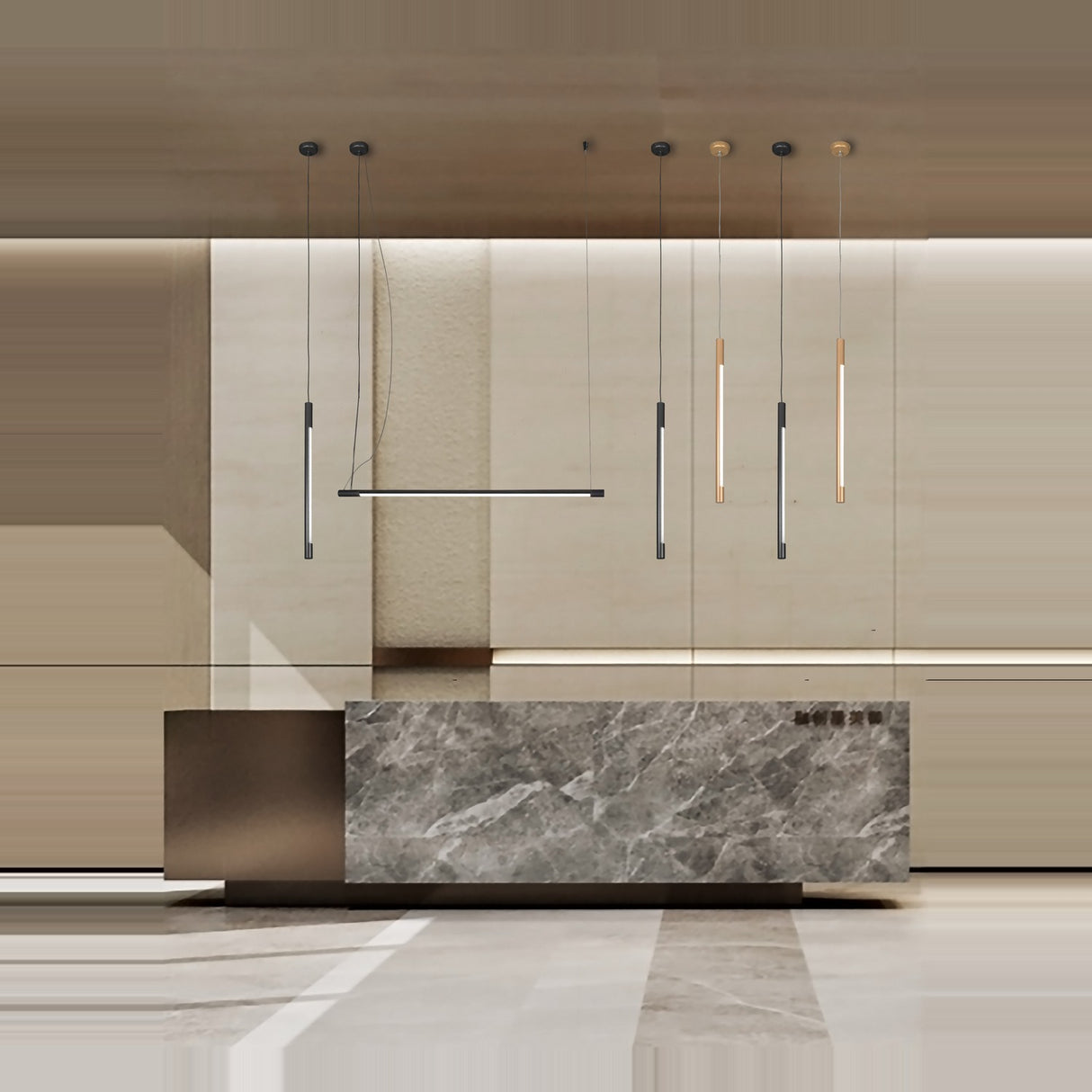 Index Cylinder Pendant Light 127cm