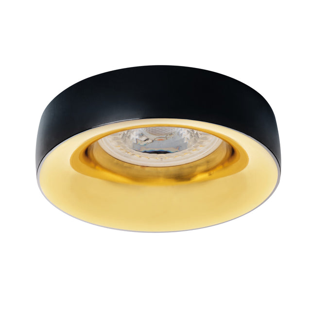 GU10 Recessed Downlight Round 10W Max - Black/Gold 70mm cut-out