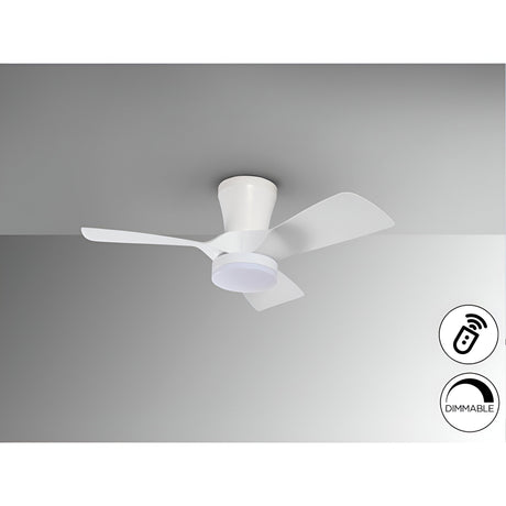 Polaris CCT Dimmable LED Ceiling Fan Light - White
