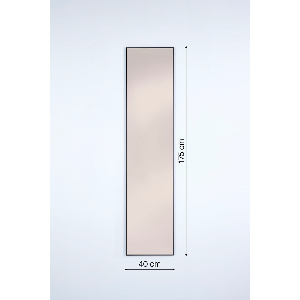 Lucka Bronze Tinted Hall Mirror 175cm - Black
