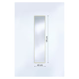 Lucka Gold rectangular full-length mirror with a slim gold metal frame, 40cm wide and 175cm tall, shown on a plain white background with dimension markers.