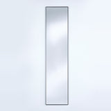Lucka Black Slim Framed Full Length Mirror 175cm, a rectangular wall mirror with a thin black metal frame and flush glass, shown against a plain light background.