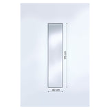 Lucka Black Slim Framed Full Length Mirror, rectangular with a thin black metal frame, shown with 175cm height and 40cm width dimensions on a plain white background.