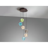 Ingrid 6 Light LED Cluster Pendant 36W 3000K - Multicoloured
