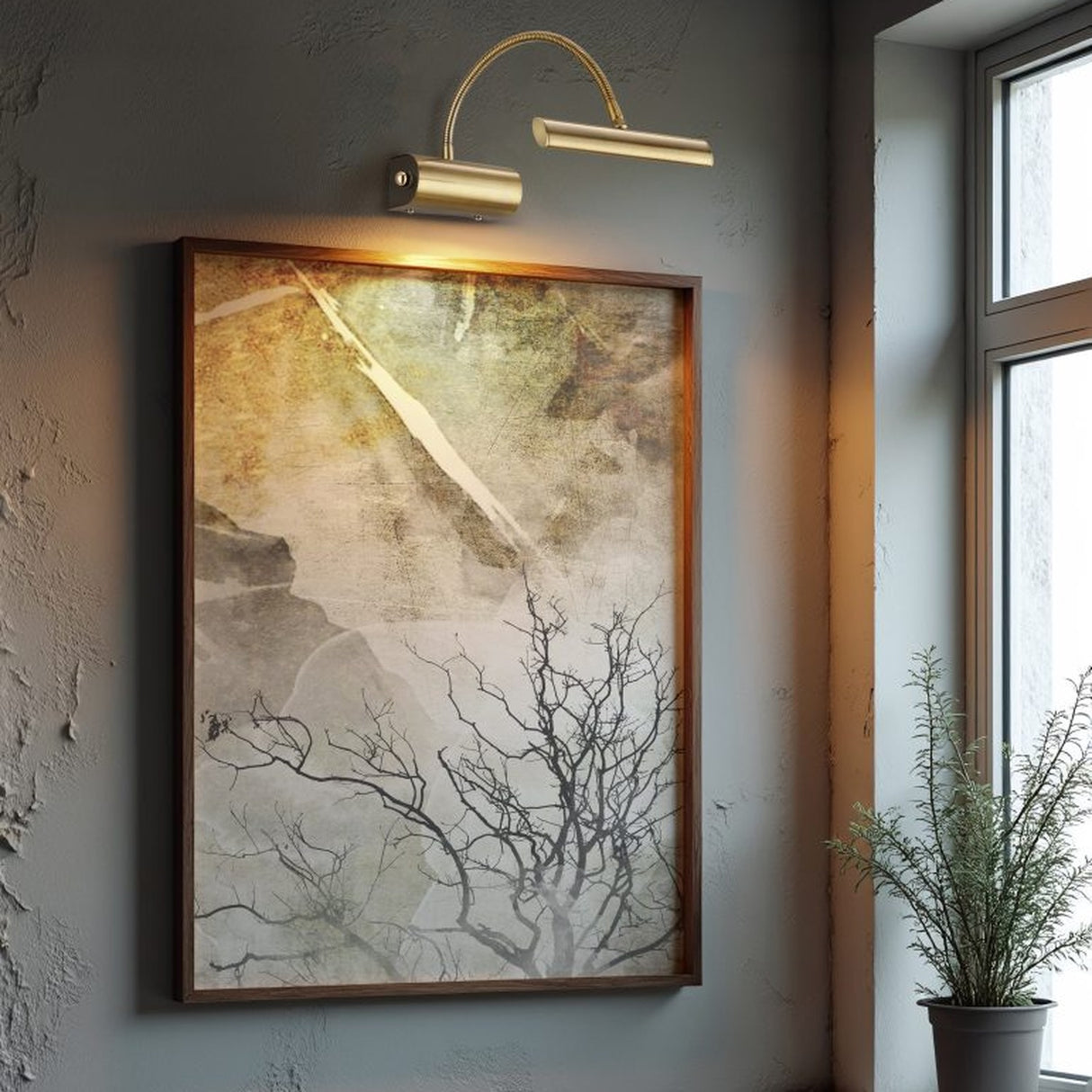 Curtis LED Wall Light – Antique Brass