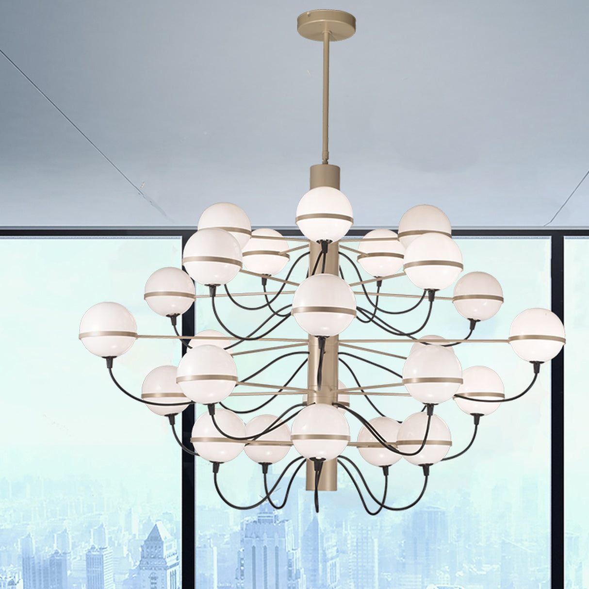 Giro 25 Light Globe Glass Chandelier