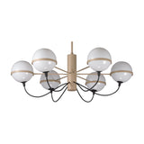 Giro 6 Light Globe Glass Chandelier 65cm