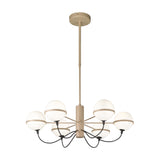 Giro 6 Light Globe Glass Chandelier 65cm