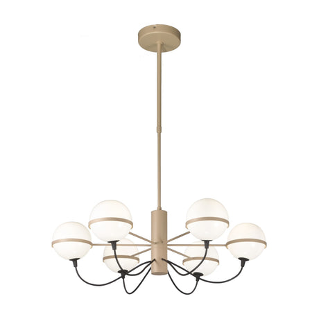 Giro 6 Light Globe Glass Chandelier 65cm