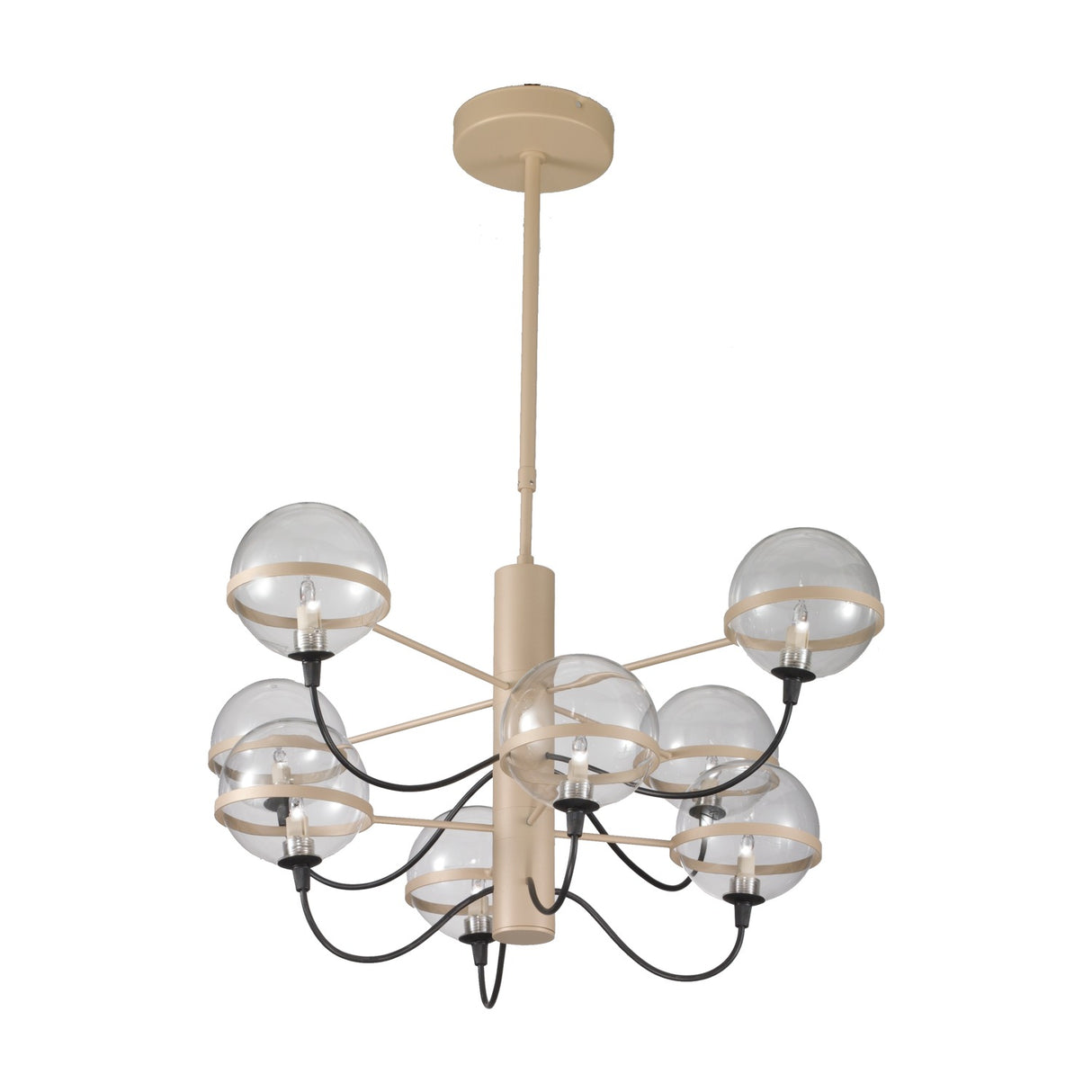 Giro 8 Light Globe Glass Chandelier