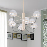 Giro 8 Light Globe Glass Chandelier