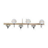 Giro 6 Light Globe Glass Chandelier 110cm