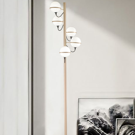 Giro 5 Light Globe Glass Floor Lamp