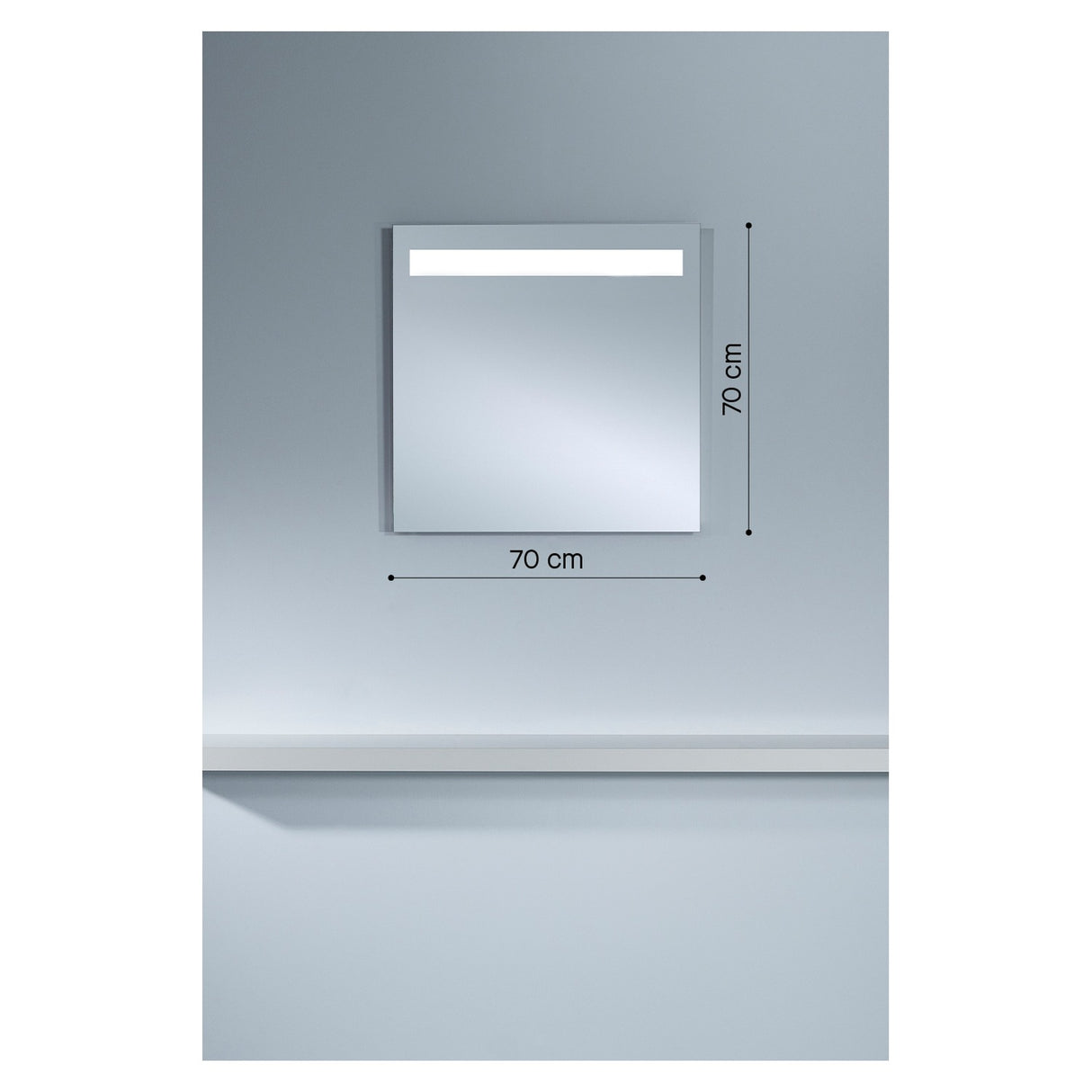 B.Light Plus Backlit LED Demister Bathroom Mirror 70cm