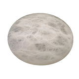 The Illuma Large Pebble Alabaster Table Lamp in soft white features a smooth, slightly translucent surface and fine texture, resembling a modern pebble, beautifully displayed against a white background.