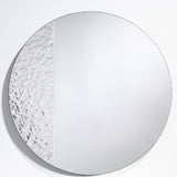 Cord Deco Textured Glass Round Wall Mirror 58cm