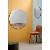 Cord Deco Textured Glass Round Wall Mirror 58cm