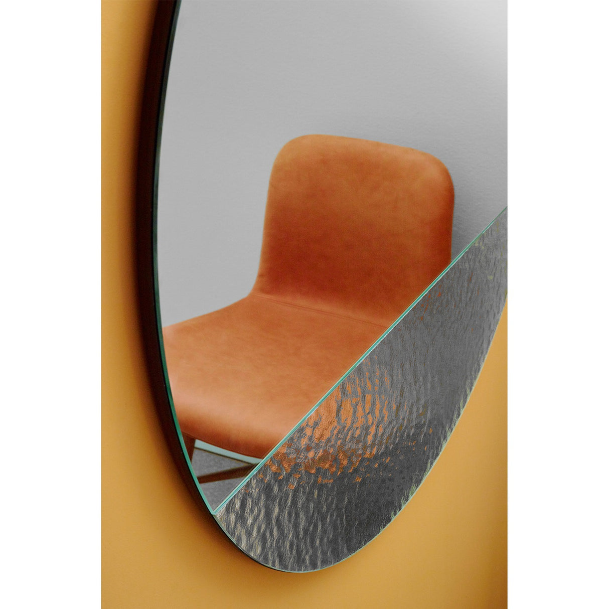 Cord Deco Textured Glass Round Wall Mirror 58cm