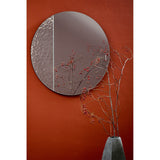 Cord Deco Textured Glass Round Wall Mirror 58cm