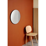 Cord Deco Textured Glass Round Wall Mirror 58cm