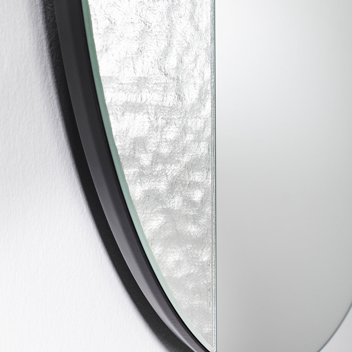Cord Deco Textured Glass Round Wall Mirror 58cm