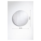 Cord Deco Textured Glass Round Wall Mirror 58cm
