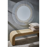 Yoko Bronze Sunburst Printed Glass Round Mirror 105cm
