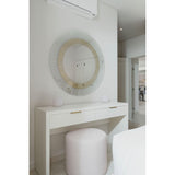 Yoko Bronze Sunburst Printed Glass Round Mirror 105cm