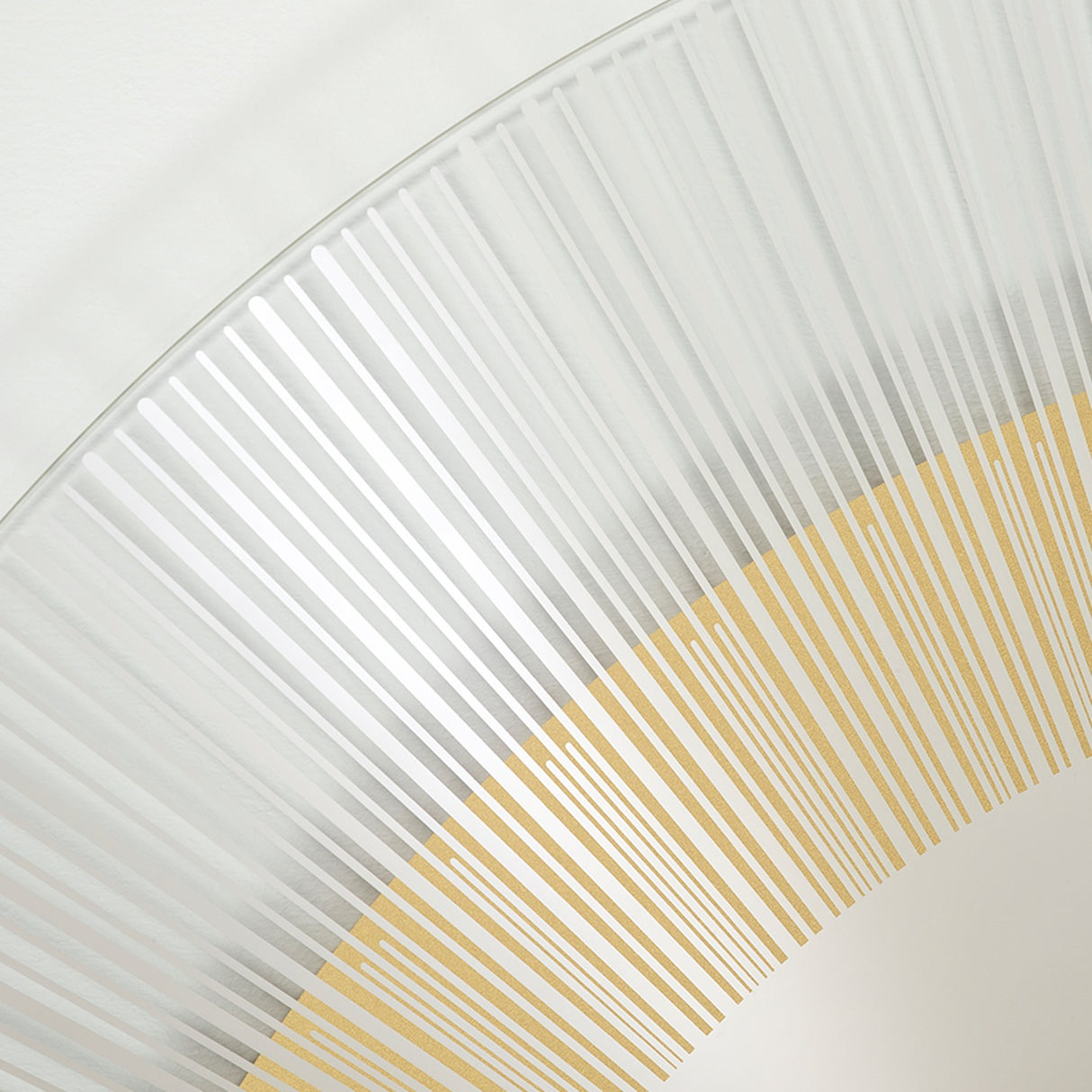 Yoko Bronze Sunburst Printed Glass Round Mirror 105cm
