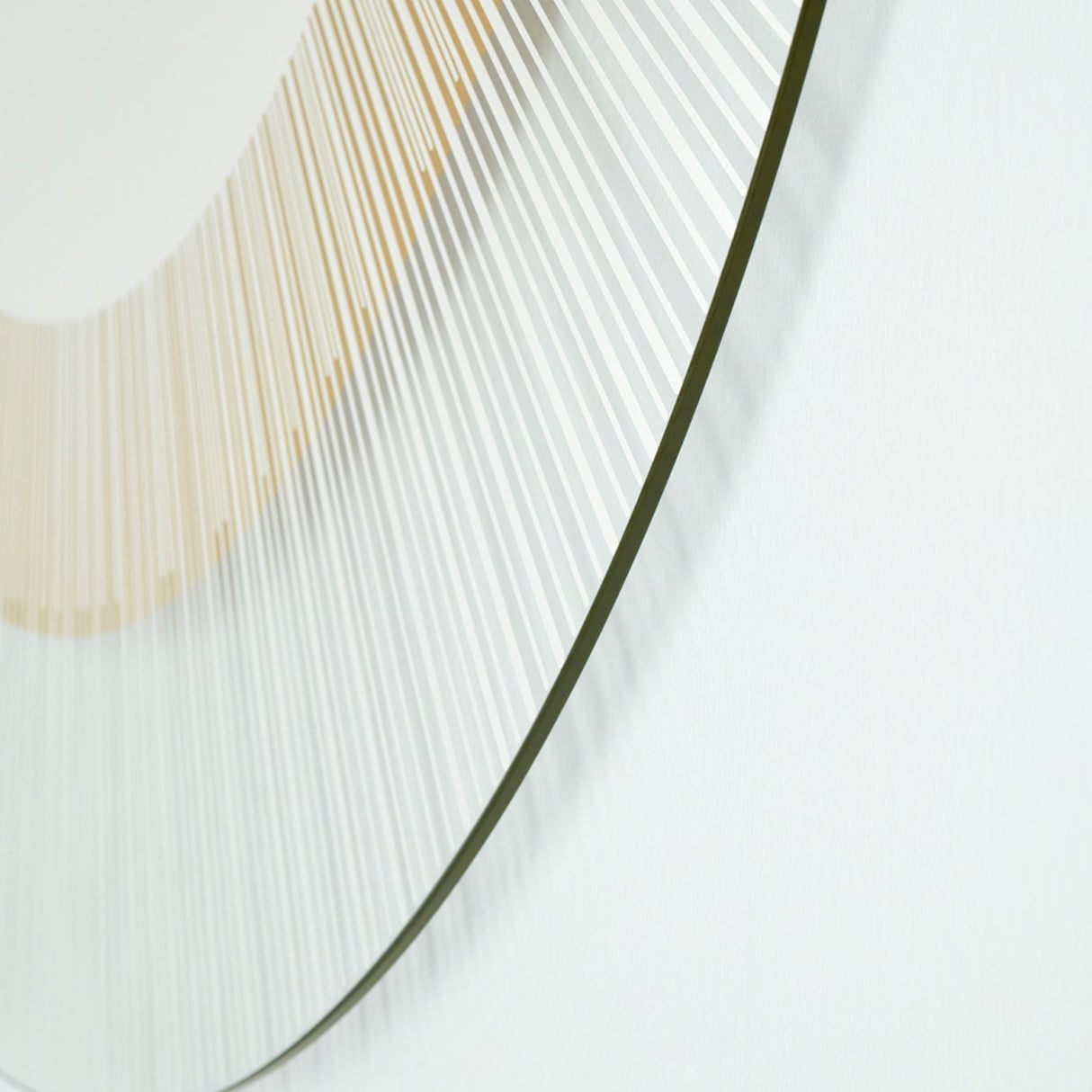 Yoko Bronze Sunburst Printed Glass Round Mirror 105cm