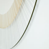 Yoko Bronze Sunburst Printed Glass Round Mirror 105cm