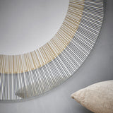 Yoko Bronze Sunburst Printed Glass Round Mirror 105cm
