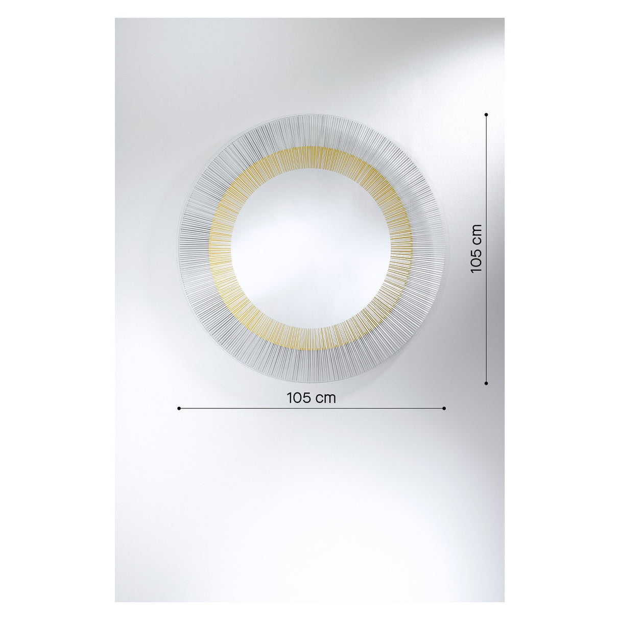 Yoko Bronze Sunburst Printed Glass Round Mirror 105cm