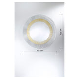 Yoko Bronze Sunburst Printed Glass Round Mirror 105cm