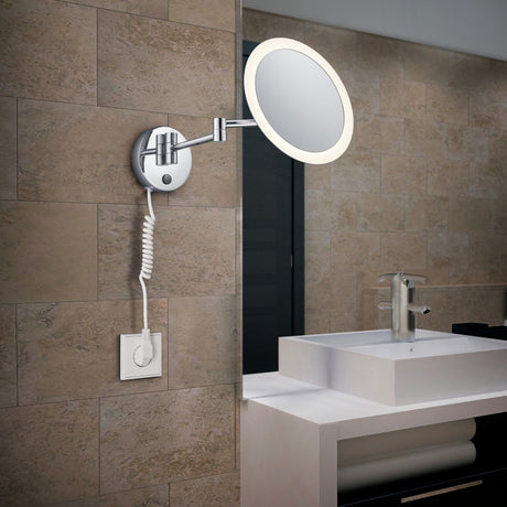 View LED Glass Outdoor Wall Light – Chrome
