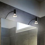 Giada Glass Outdoor Wall Light – Matt Black