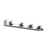 Theatro 4 Light Glass Outdoor Wall Light – Chrome