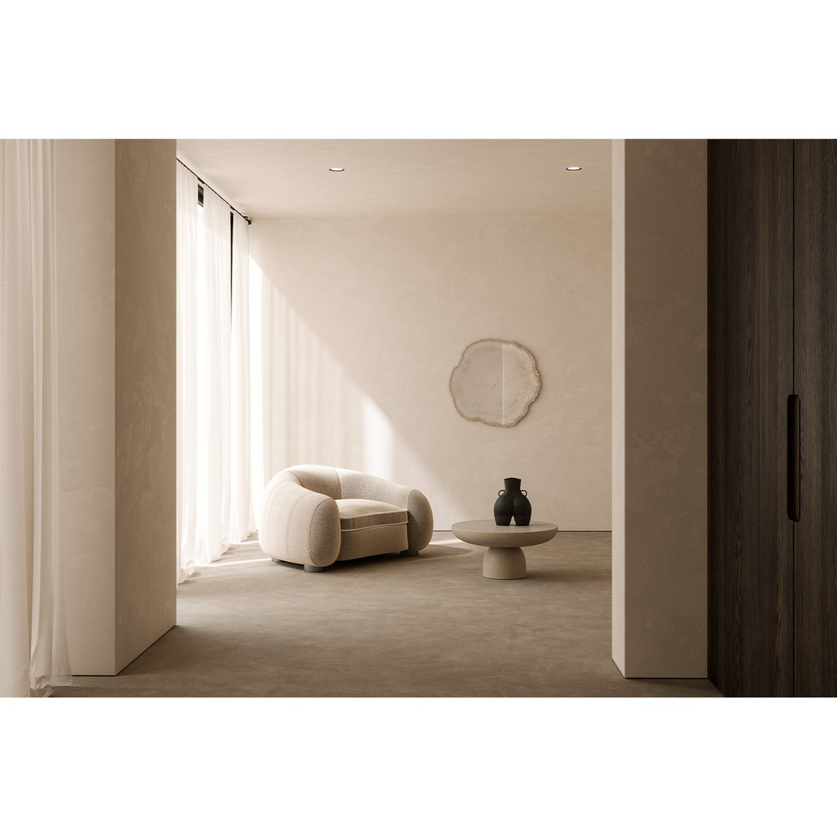 Arbo Ice Tree Ring Printed Glass Wall Mirror 80cm