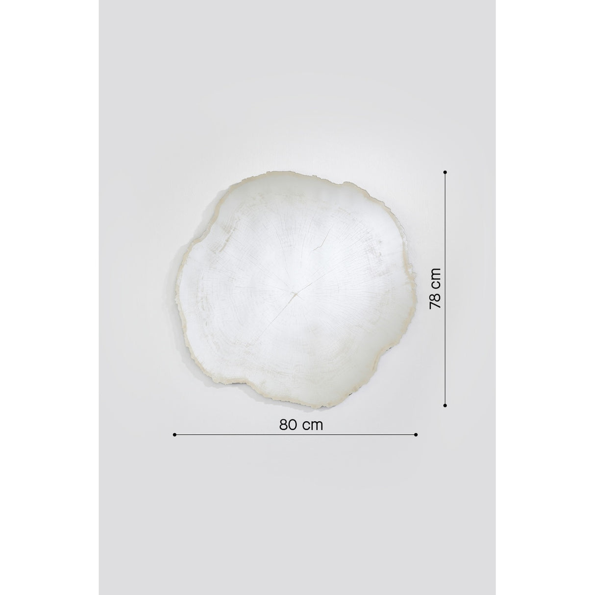 Arbo Ice Tree Ring Printed Glass Wall Mirror 80cm