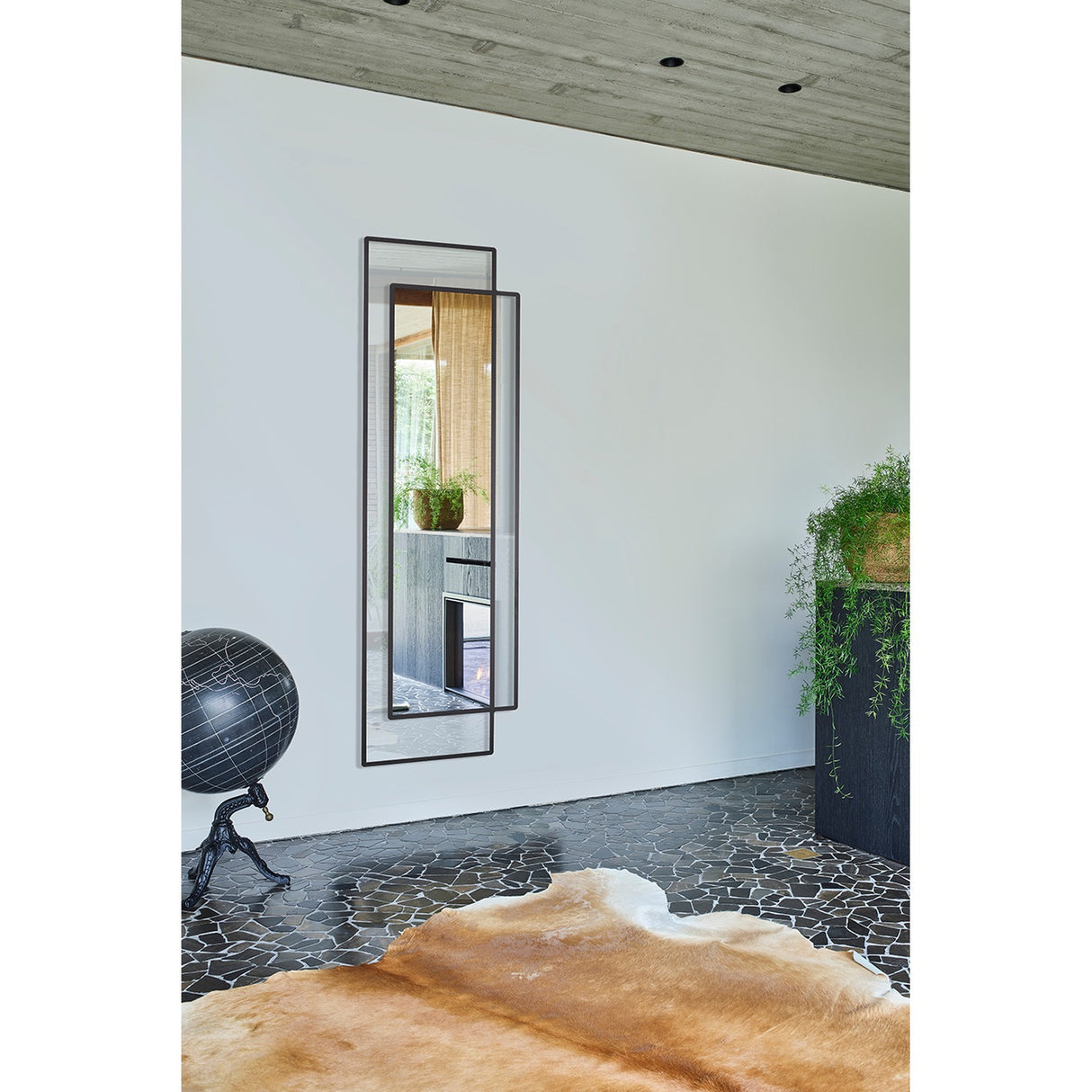 Bordo Printed Glass Frameless Wall Mirror 170cm