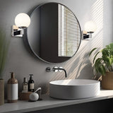 Kula Glass Outdoor Wall Light – Chrome
