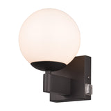 Kula Glass Outdoor Wall Light – Matt Black