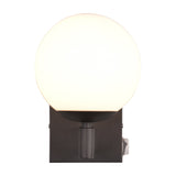 Kula Glass Outdoor Wall Light – Matt Black