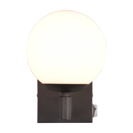 Kula Glass Outdoor Wall Light – Matt Black