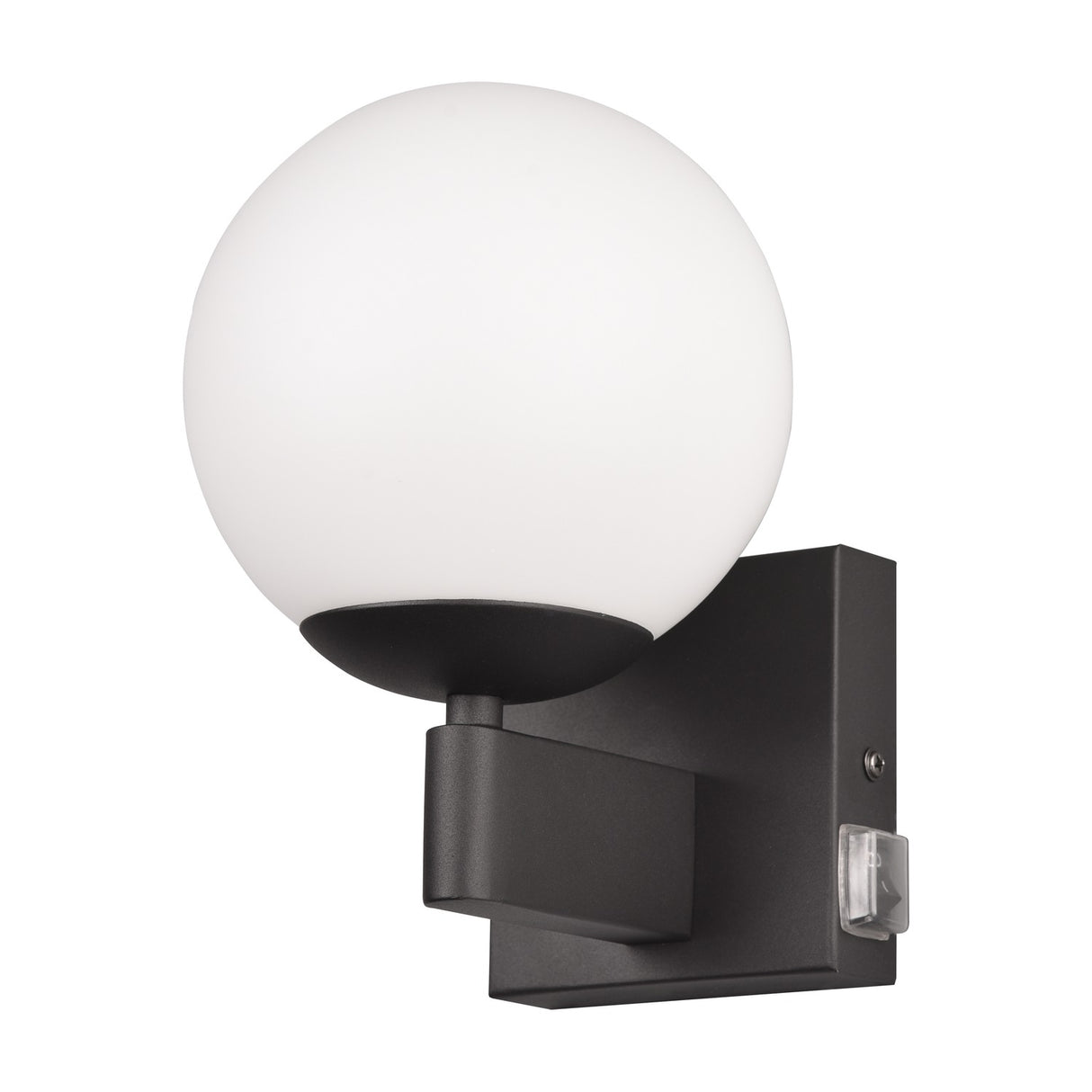 Kula Glass Outdoor Wall Light – Matt Black