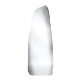 Rocca Standing Stone Printed Glass Wall Mirror 175cm, a frameless irregular-shaped mirror with a screen-printed stone-effect pattern in grey and white tones, shown on a plain white background.