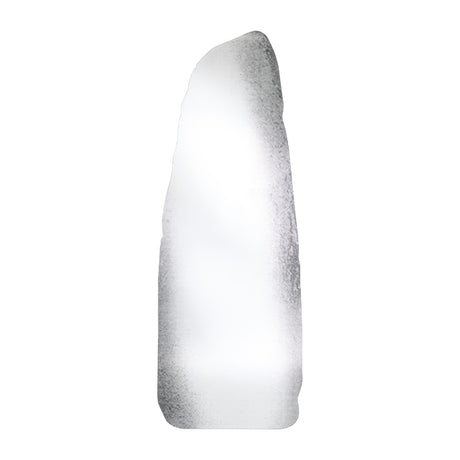 Rocca Standing Stone Printed Glass Wall Mirror 175cm, a frameless irregular-shaped mirror with a screen-printed stone-effect pattern in grey and white tones, shown on a plain white background.