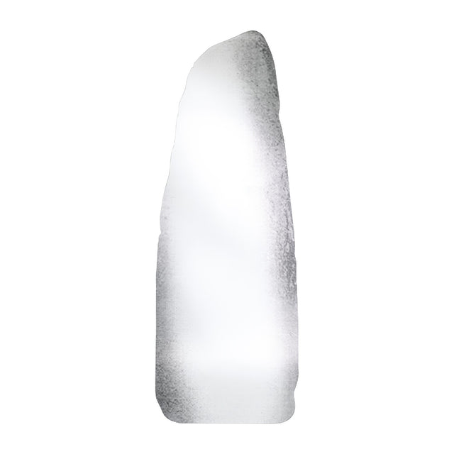 Rocca Standing Stone Printed Glass Wall Mirror 175cm, a frameless irregular-shaped mirror with a screen-printed stone-effect pattern in grey and white tones, shown on a plain white background.